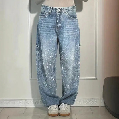Glimmer High Waist Wide Leg Jeans