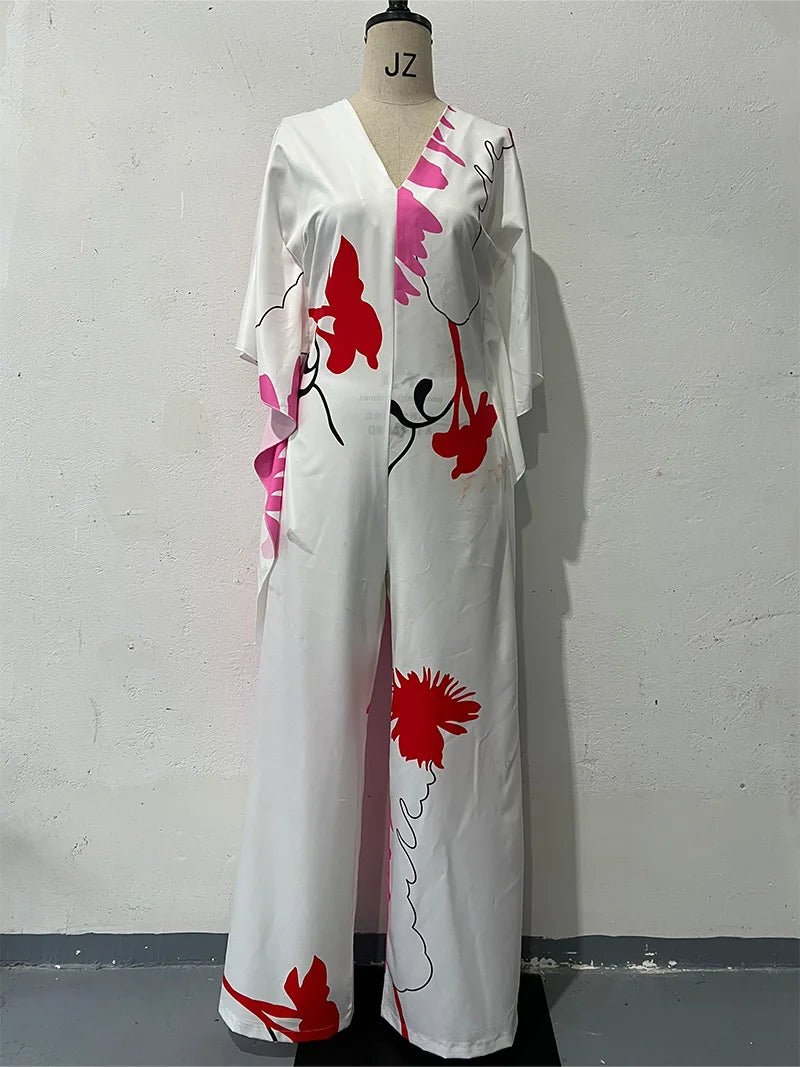 Vera Bloom Wide-Leg Office Jumpsuit