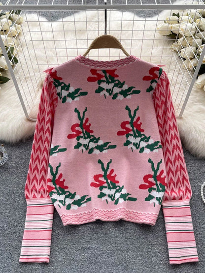Whimsical Charm Cat Embroidered Sweater