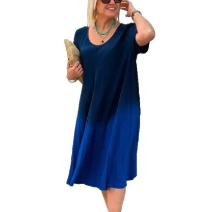 Luxe Flow Gradient Casual Dress