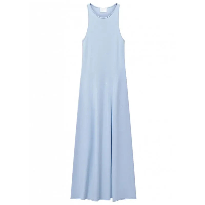 SculptKnit Sleeveless Split Midi Dress