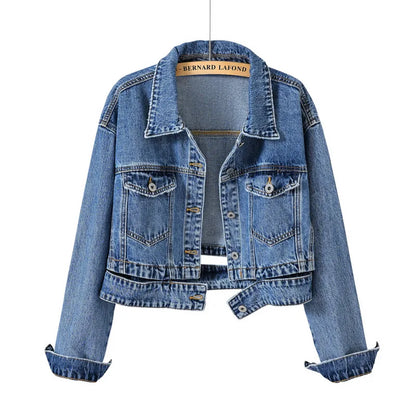 Moon Fade Button-Up Denim Coat