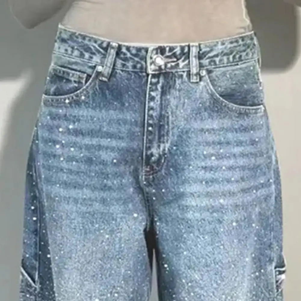 Glimmer High Waist Wide Leg Jeans