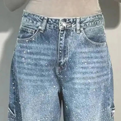 Glimmer High Waist Wide Leg Jeans