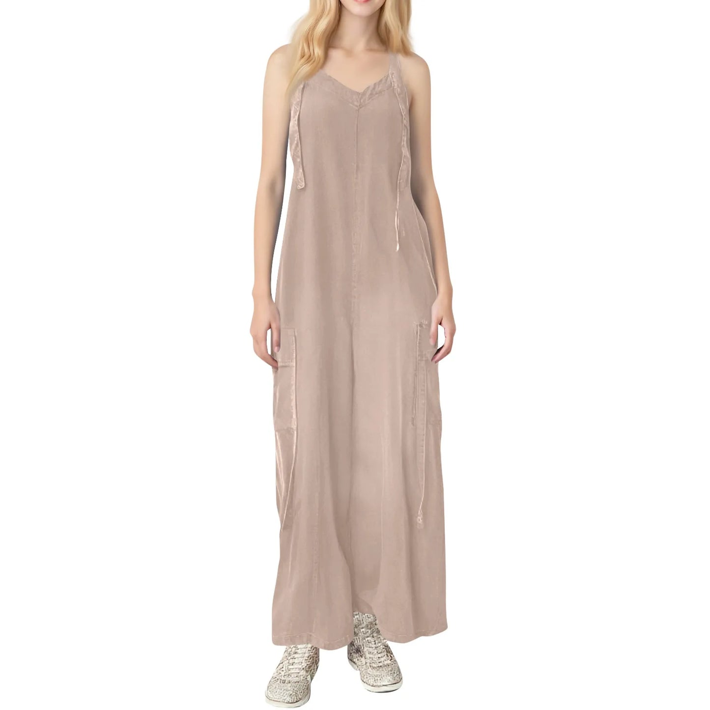 Effortless Charm V-Neck Jumpsuit