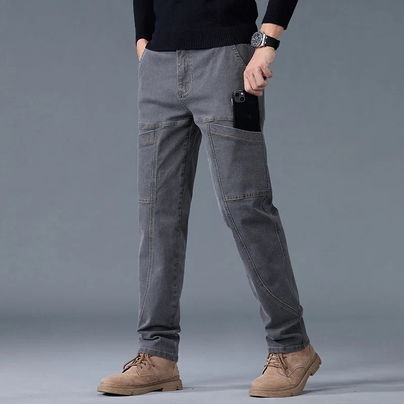 Street Flex Six-Pocket Print Jeans