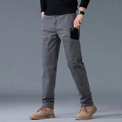 Street Flex Six-Pocket Print Jeans