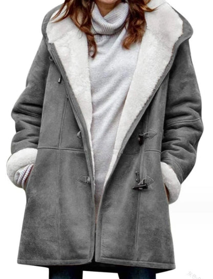 Casual Solid Quilted Hooded Coat