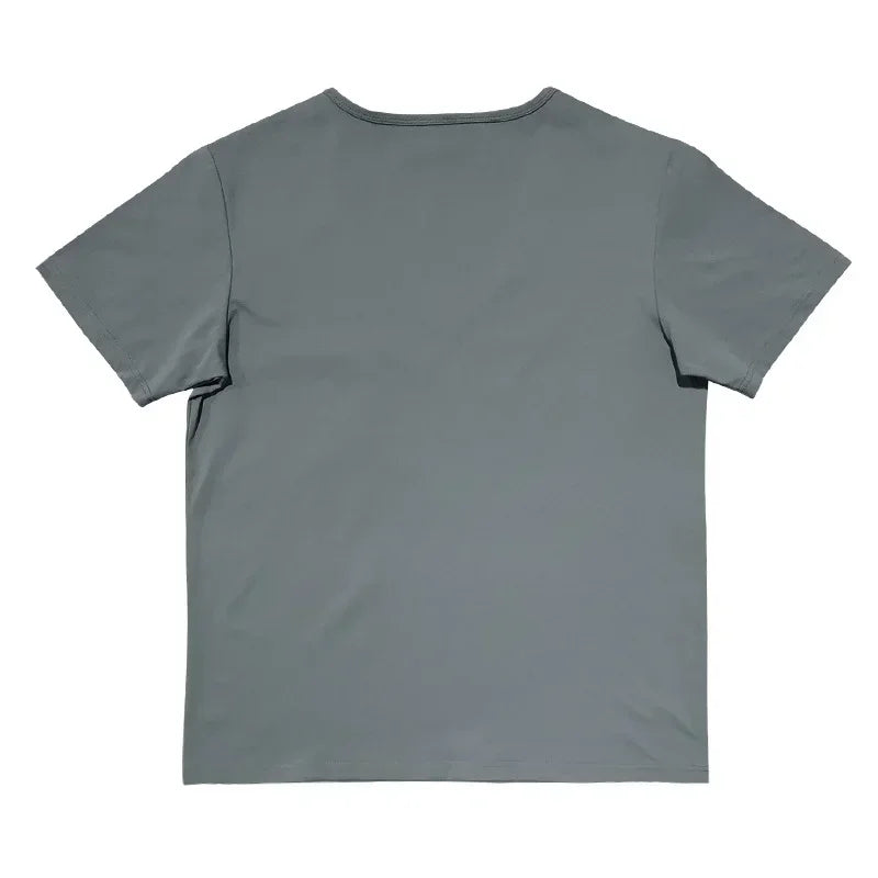 Men’s U-Neck Solid Casual T-Shirt