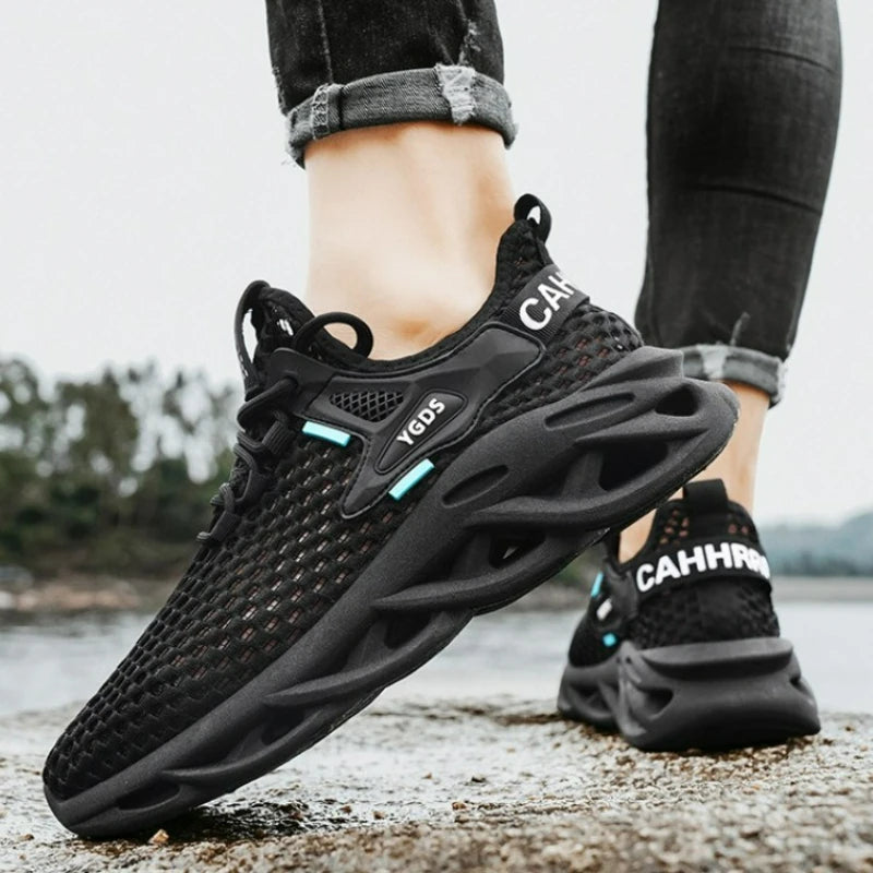 Crossover Hollow Knit Sneakers