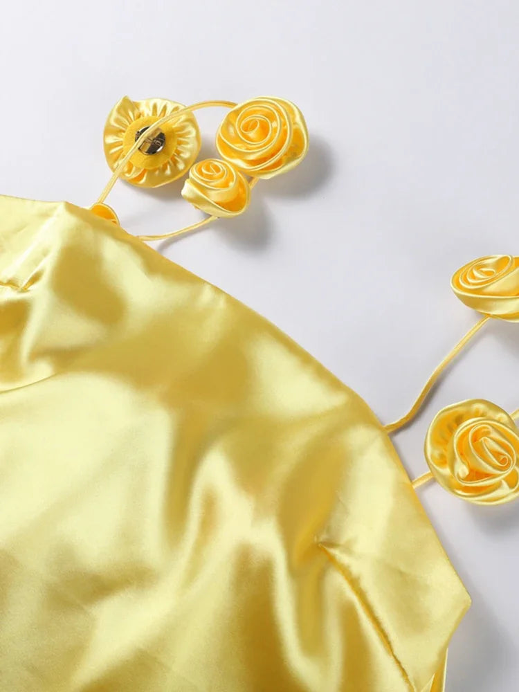 Floral Backless Summer Mini Dress
