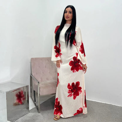 Floral Grace Modest Kaftan Dress