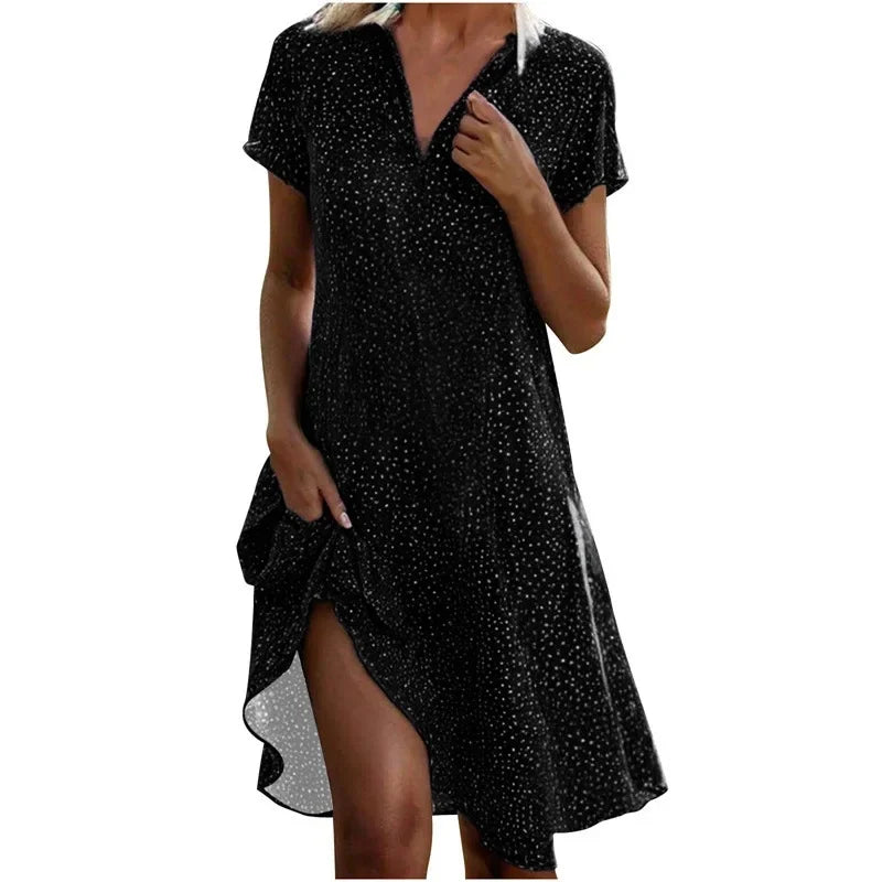 Korean Slim Fit Polka Dot Summer Dress