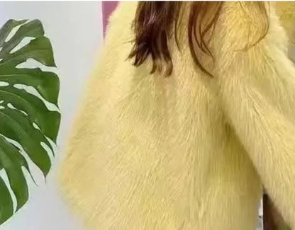 Fur Mist Hooded Splice Jacket
