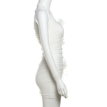 Bloom Edge One-Shoulder Mini Dress