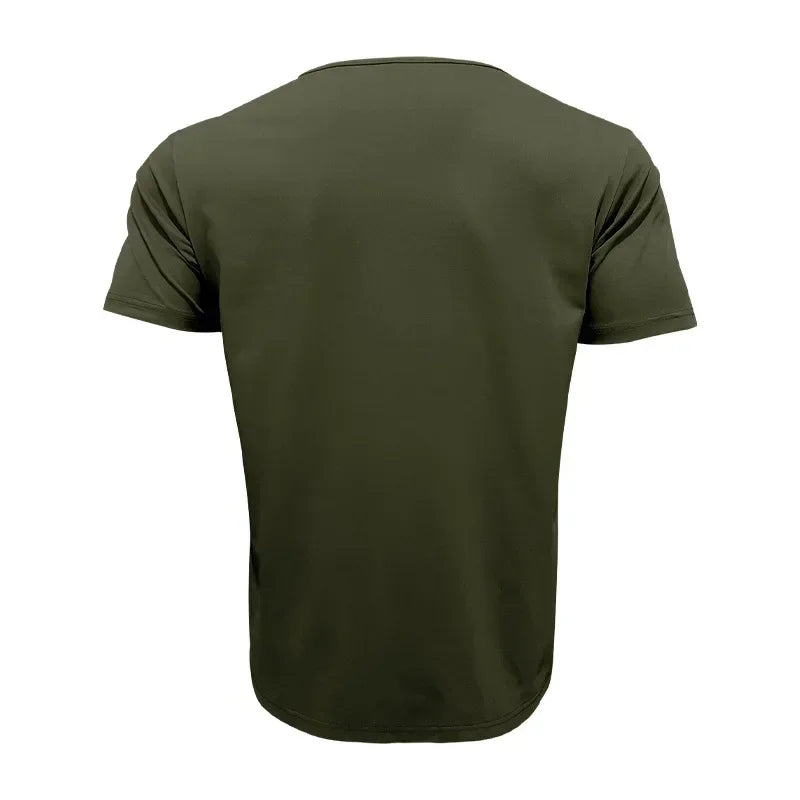 Men’s U-Neck Solid Casual T-Shirt