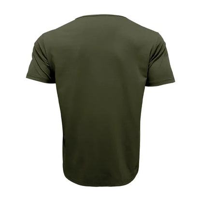 Men’s U-Neck Solid Casual T-Shirt