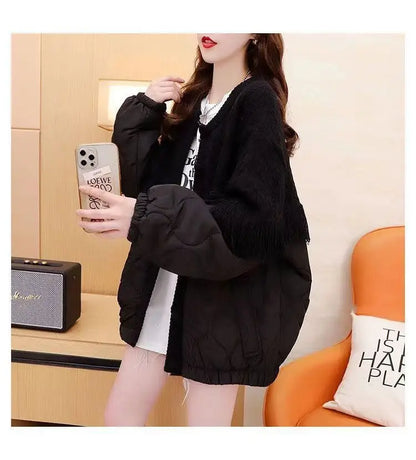 TasselEase Spliced Knit Winter Cardigan