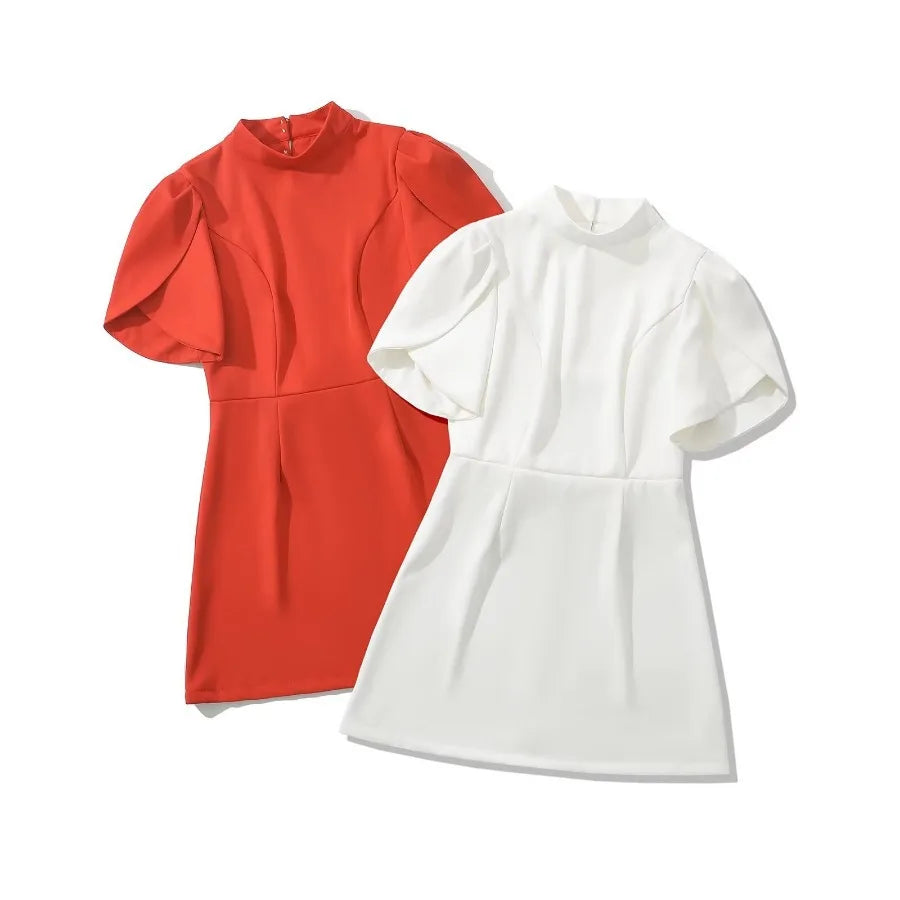Red Hot Curve Hugging Shirt Dress