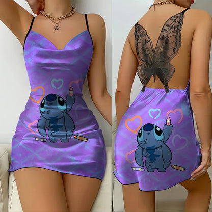 Dreamy Stitch Backless Nightdress