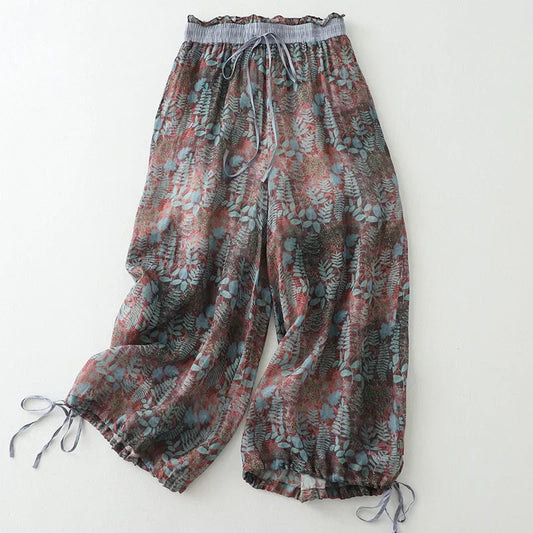 Autumn Grace Printed Cotton Trousers