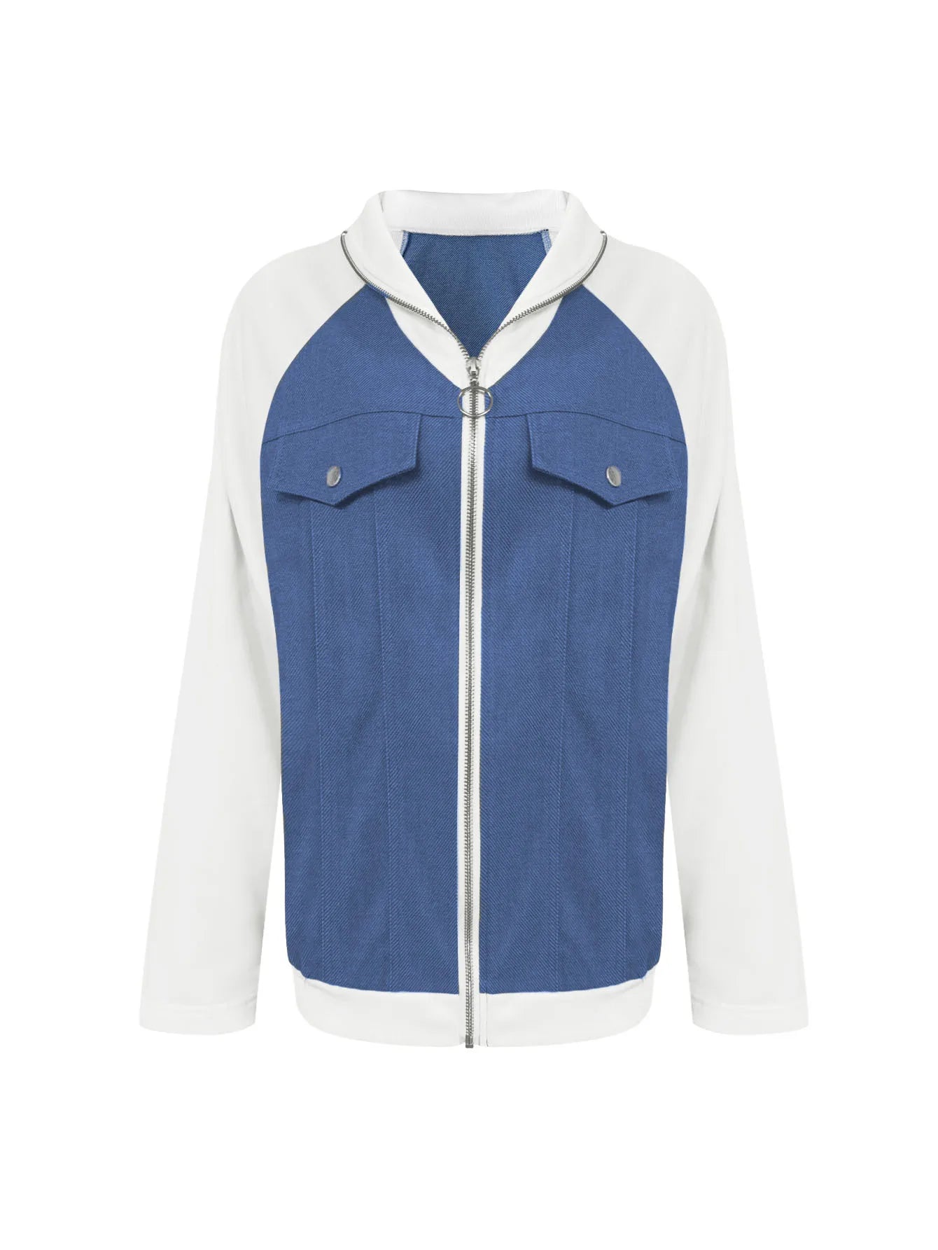 Women’s Color-Block Patchwork Denim Jacket