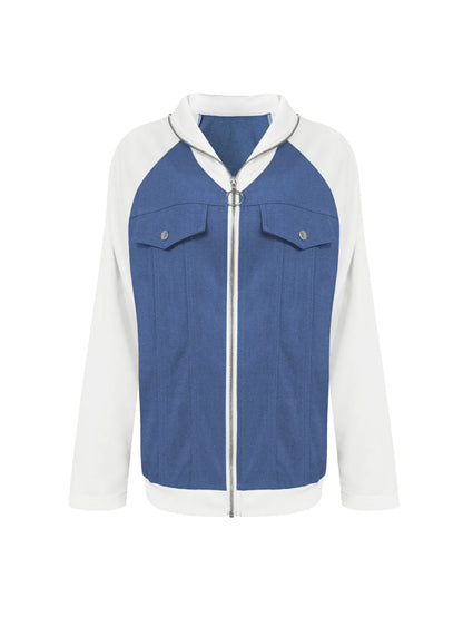 Women’s Color-Block Patchwork Denim Jacket