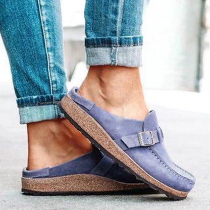 Plus Size Suede Mules