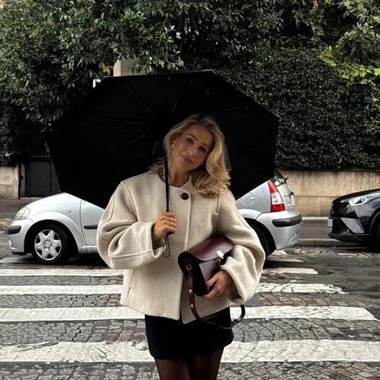 Chic Elegance Cropped Winter Coat