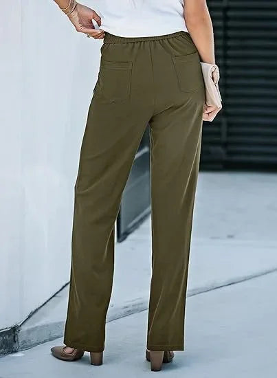 Buttoned Straight-Leg Cargo Pants