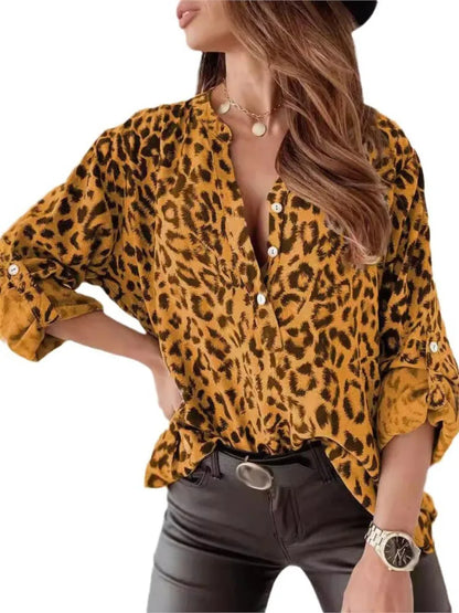 Wild Muse Leopard Print Button Shirt
