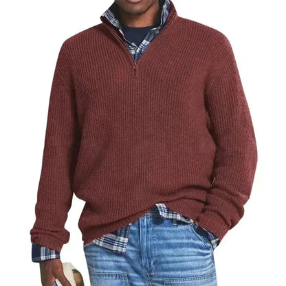RegalZip Stand Collar Knit Jacket