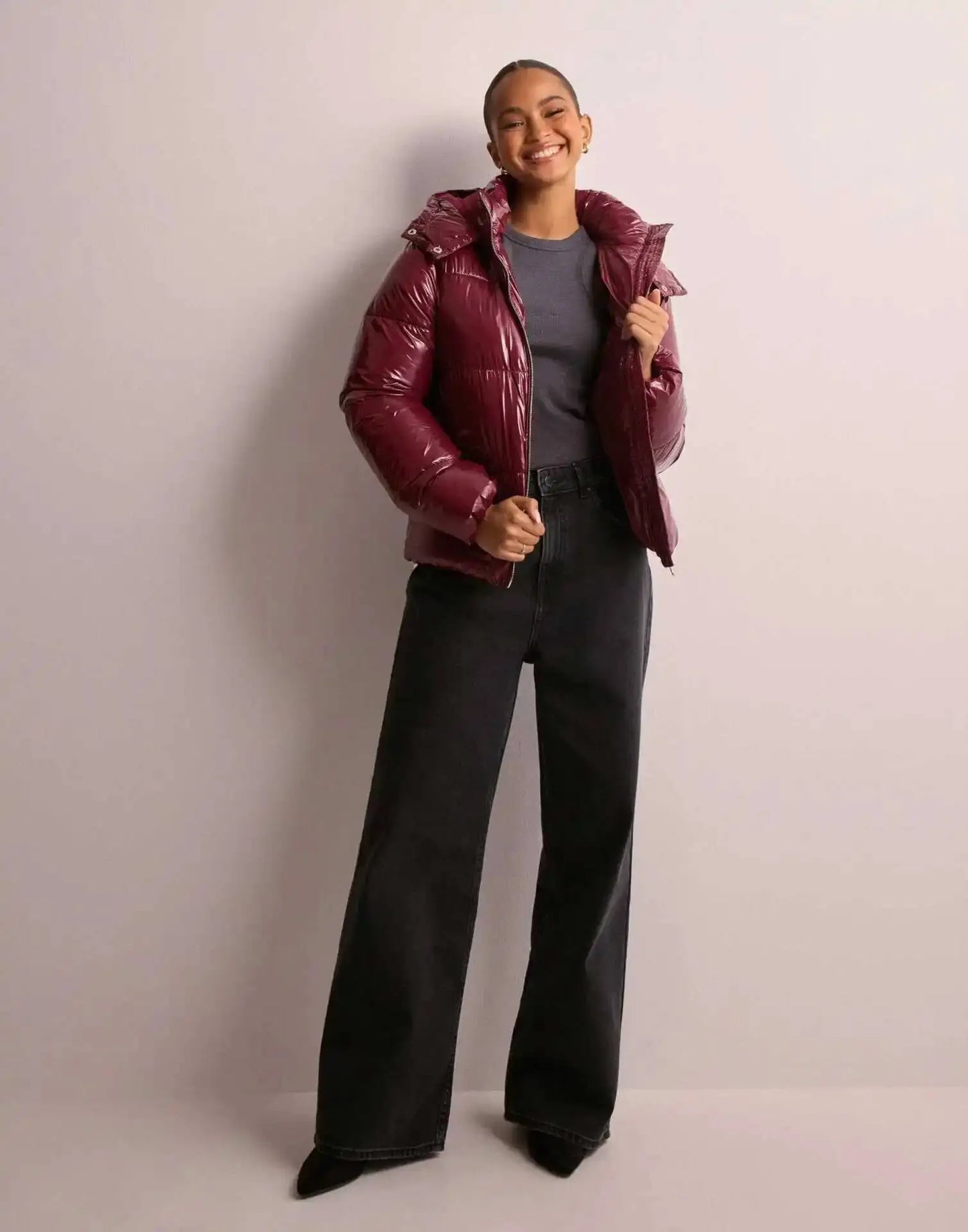 Casual Zip-Up Hooded Cotton Jacket