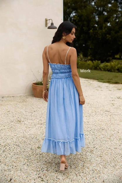 Elegant Slash Neck Holiday Maxi Dress