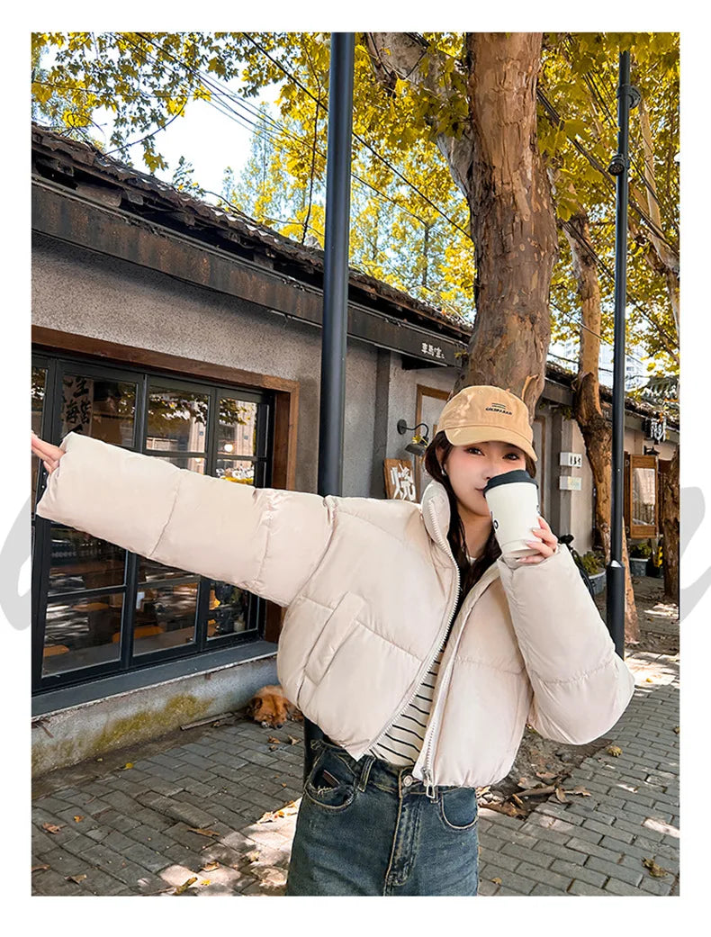 Snow Petal Short Padded Winter Jacket