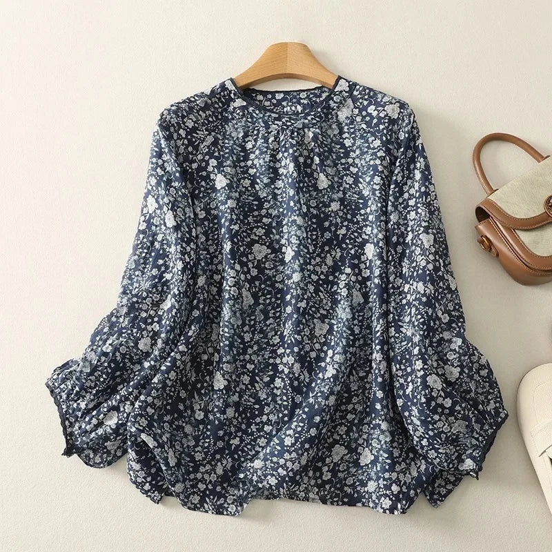 Blue & White Floral Lantern Shirt