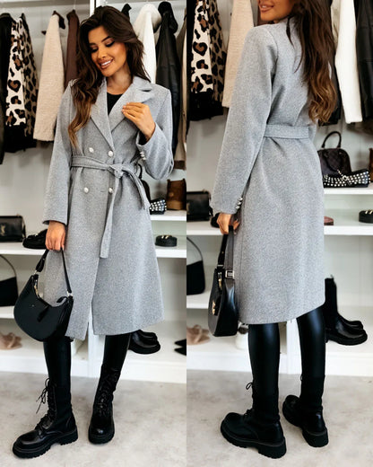 Vintage Elegance Double Breasted Coat