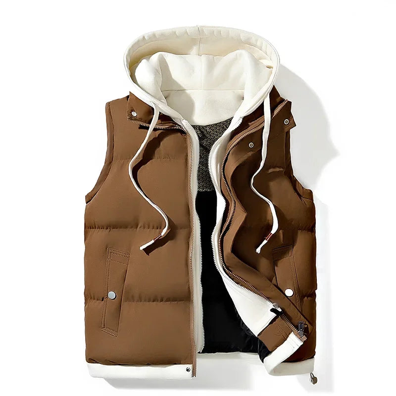 Style Hooded Cotton Vest Jacket