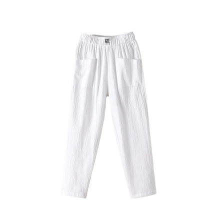 Casual Cotton-Linen Harem Pants