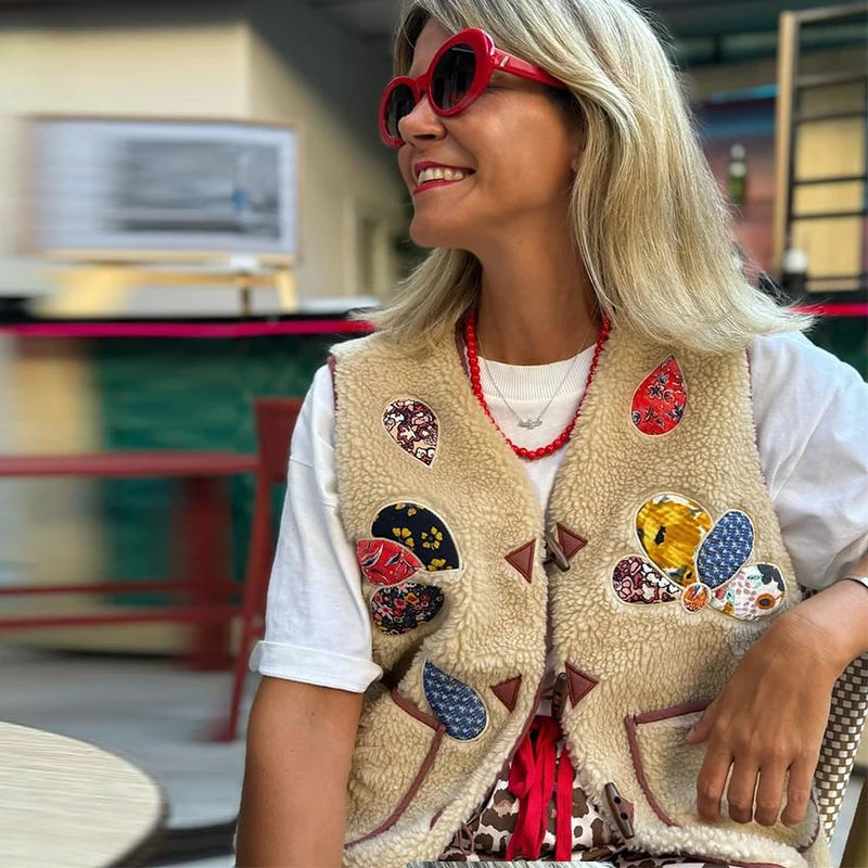 Cozy Charm Sleeveless Plush Vest