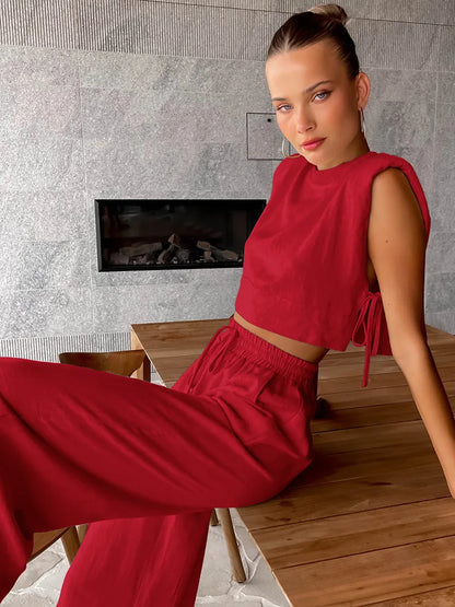 Chic Harmony Wide-Leg Pant Set