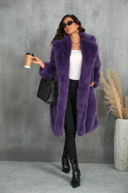Velvet Whisper Faux Fur Coat