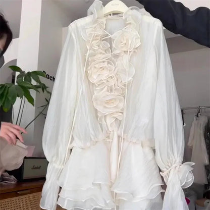 Women's Casual Ruffle Mini Dress