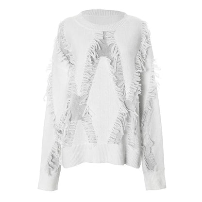 Chic Tassel Patch Sweater