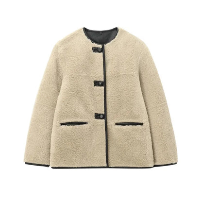 BreezeMuse Casual Crew Neck Jacket