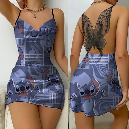 Dreamy Stitch Backless Nightdress