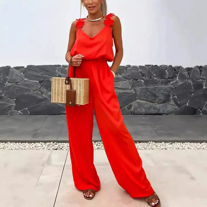 Elegant Holiday Strap Jumpsuit