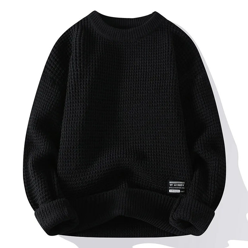 Men’s Solid Knit Pullover Sweater