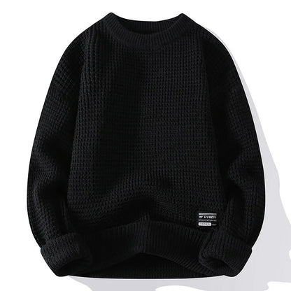 Men’s Solid Knit Pullover Sweater