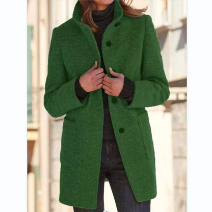 Vintage Tweed Stand Collar Coat